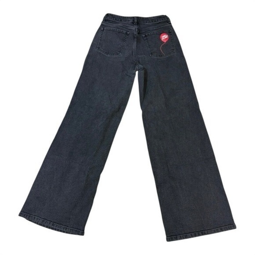 IT Chapter Two Pennywise Graphic Jeans Black Wide Leg Distressed Size 1 - Picture 2 of 11